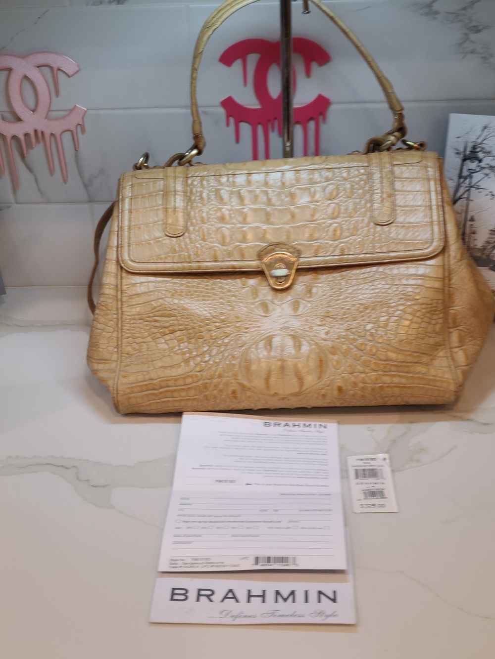 Brahmin Vintage Selia Melbourne Satchel Shoulder Bag Guc With COA - Picture 16 of 16